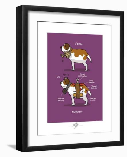 Touchouss - Le Saint-Bernard-Sylvain Bichicchi-Framed Art Print