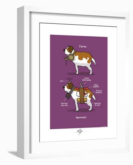 Touchouss - Le Saint-Bernard-Sylvain Bichicchi-Framed Art Print