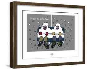 Touchouss - Les joies des sports d'hiver-Sylvain Bichicchi-Framed Art Print