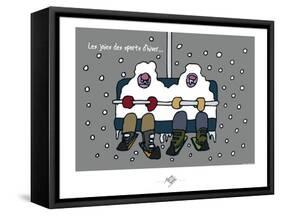 Touchouss - Les joies des sports d'hiver-Sylvain Bichicchi-Framed Stretched Canvas