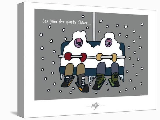 Touchouss - Les joies des sports d'hiver-Sylvain Bichicchi-Stretched Canvas