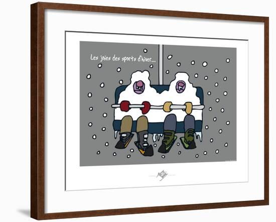 Touchouss - Les joies des sports d'hiver-Sylvain Bichicchi-Framed Art Print