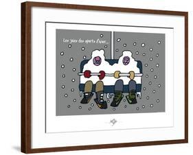 Touchouss - Les joies des sports d'hiver-Sylvain Bichicchi-Framed Art Print