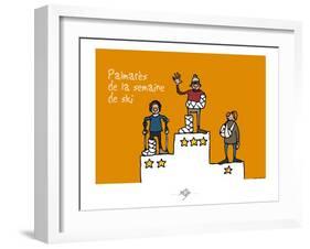 Touchouss - Palmarès de la semaine de ski-Sylvain Bichicchi-Framed Art Print