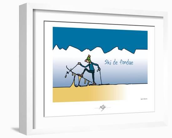 Touchouss - Ski de fondue-Sylvain Bichicchi-Framed Art Print