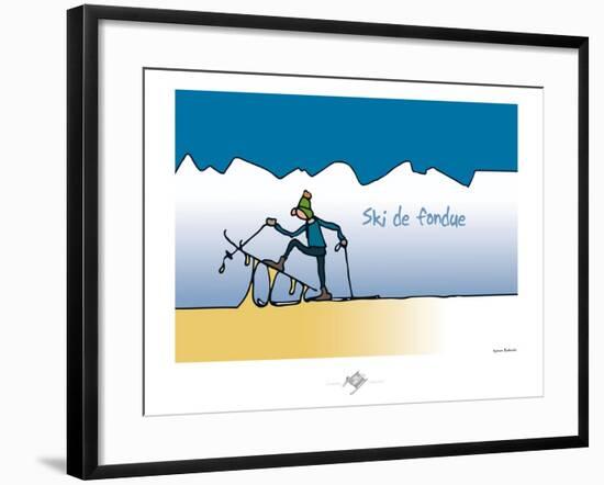 Touchouss - Ski de fondue-Sylvain Bichicchi-Framed Art Print