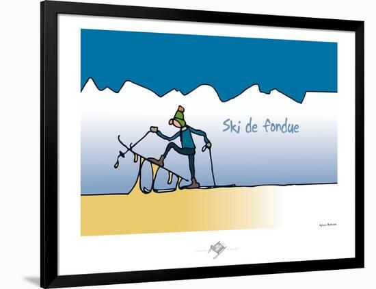 Touchouss - Ski de fondue-Sylvain Bichicchi-Framed Art Print