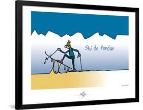 Touchouss - Ski de fondue-Sylvain Bichicchi-Framed Art Print