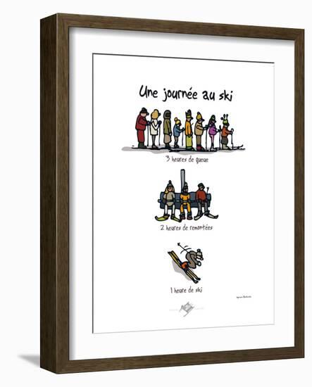 Touchouss - Une journée au ski-Sylvain Bichicchi-Framed Art Print