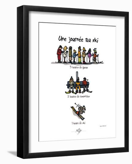 Touchouss - Une journée au ski-Sylvain Bichicchi-Framed Art Print