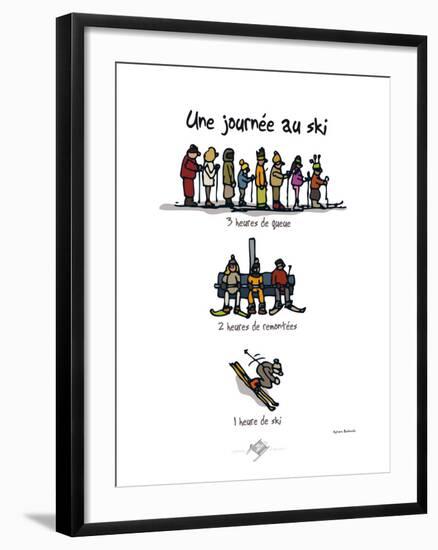 Touchouss - Une journée au ski-Sylvain Bichicchi-Framed Art Print