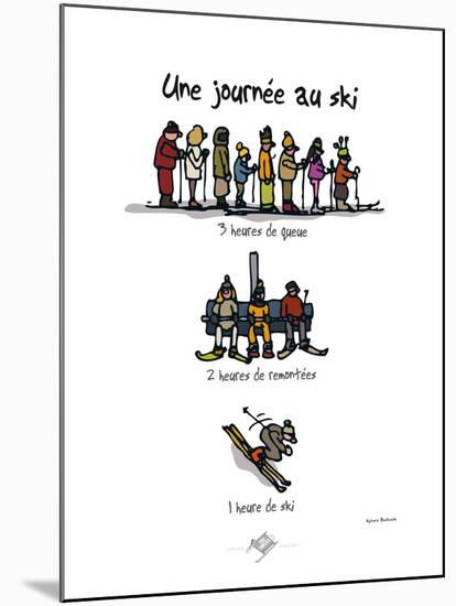 Touchouss - Une journée au ski-Sylvain Bichicchi-Mounted Art Print