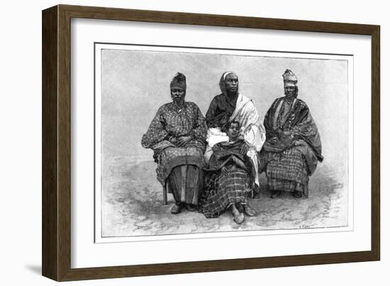 Toucouleur Types, the Interpreter Alpha Sega and His Sisters, Late 19th Century-Henri Thiriat-Framed Giclee Print