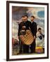 Tough Call - Bottom of the Sixth (Three Umpires), April 23, 1949-Norman Rockwell-Framed Giclee Print