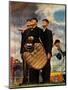 Tough Call - Bottom of the Sixth (Three Umpires), April 23, 1949-Norman Rockwell-Mounted Giclee Print