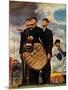 Tough Call - Bottom of the Sixth (Three Umpires), April 23, 1949-Norman Rockwell-Mounted Giclee Print