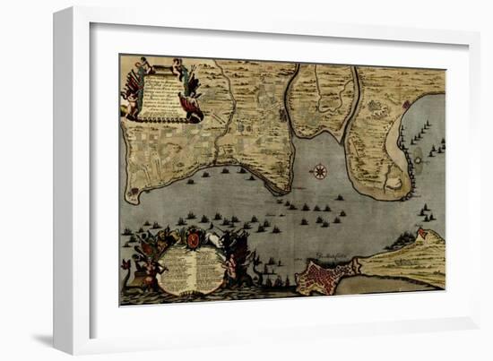 Toulon, France Harbor and Defenses - 1700-Anna Beeck-Framed Art Print