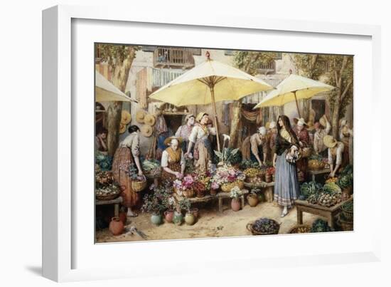 Toulon Market, France-Myles Birket Foster-Framed Giclee Print