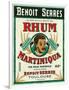 Toulouse, France, Rhum Martiniqua Benoit Serres Brand Rum Label-Lantern Press-Framed Art Print