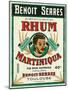 Toulouse, France, Rhum Martiniqua Benoit Serres Brand Rum Label-Lantern Press-Mounted Art Print