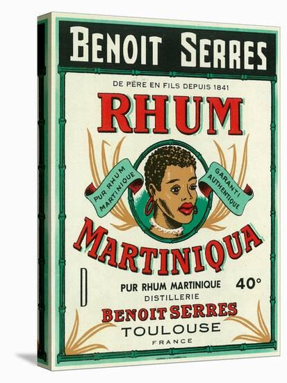 Toulouse, France, Rhum Martiniqua Benoit Serres Brand Rum Label-Lantern Press-Stretched Canvas