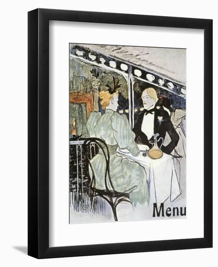 Toulouse-Lautrec: Menu-Henri de Toulouse-Lautrec-Framed Premium Giclee Print