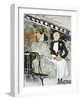 Toulouse-Lautrec: Menu-Henri de Toulouse-Lautrec-Framed Giclee Print