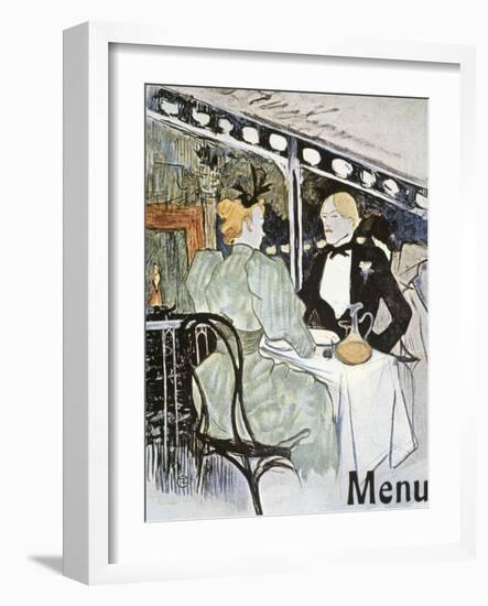 Toulouse-Lautrec: Menu-Henri de Toulouse-Lautrec-Framed Giclee Print