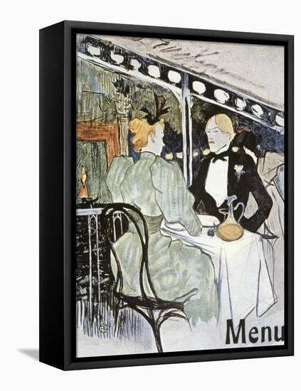 Toulouse-Lautrec: Menu-Henri de Toulouse-Lautrec-Framed Stretched Canvas