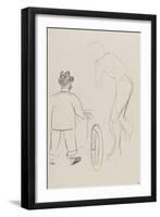 Toulouse-Lautrec vue de dos et un cycliste-Henri de Toulouse-Lautrec-Framed Giclee Print