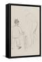Toulouse-Lautrec vue de dos et un cycliste-Henri de Toulouse-Lautrec-Framed Stretched Canvas