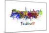 Toulouse Skyline in Watercolor-paulrommer-Mounted Art Print