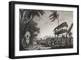 Toupapow with a Corpse on it Attended by Chief Mourner-null-Framed Premium Giclee Print