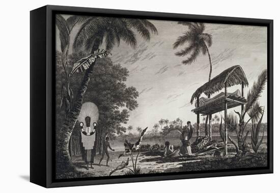 Toupapow with a Corpse on it Attended by Chief Mourner-null-Framed Stretched Canvas