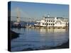 Tour Boat and Arthur Ravenel Jr. Bridge, Liberty Square, Charleston, South Carolina-Richard Cummins-Stretched Canvas