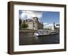 Tour Boat on River Cruise on the Spree River Passing the Reichstag, Berlin, Germany-Dallas & John Heaton-Framed Photographic Print