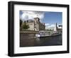 Tour Boat on River Cruise on the Spree River Passing the Reichstag, Berlin, Germany-Dallas & John Heaton-Framed Photographic Print