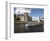 Tour Boat on River Cruise on the Spree River Passing the Reichstag, Berlin, Germany-Dallas & John Heaton-Framed Photographic Print