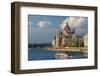 Tour boat passes Hungary's Parliament, built between 1884-1902 is the country's largest building-Tom Haseltine-Framed Photographic Print