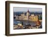 Tour boat passes Hungary's Parliament, built between 1884-1902 is the country's largest building-Tom Haseltine-Framed Photographic Print