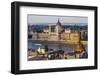 Tour boat passes Hungary's Parliament, built between 1884-1902 is the country's largest building-Tom Haseltine-Framed Photographic Print