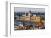 Tour boat passes Hungary's Parliament, built between 1884-1902 is the country's largest building-Tom Haseltine-Framed Photographic Print