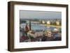 Tour boat passes Hungary's Parliament, built between 1884-1902 is the country's largest building-Tom Haseltine-Framed Photographic Print