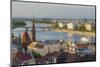 Tour boat passes Hungary's Parliament, built between 1884-1902 is the country's largest building-Tom Haseltine-Mounted Photographic Print