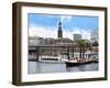 Tour Boats, Hamburg, Germany-Miva Stock-Framed Premium Photographic Print