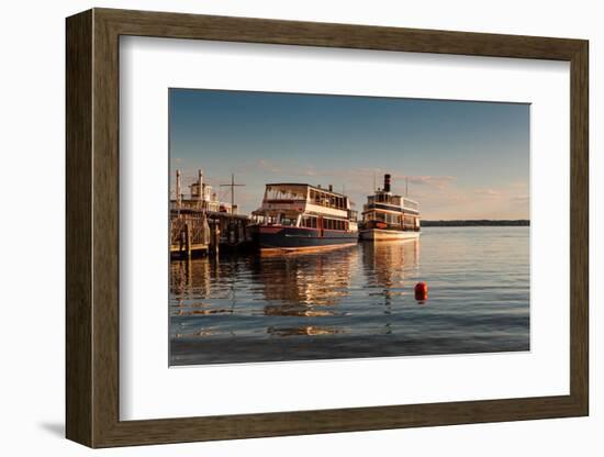 Tour Boats Lake Geneva WI-Steve Gadomski-Framed Photographic Print