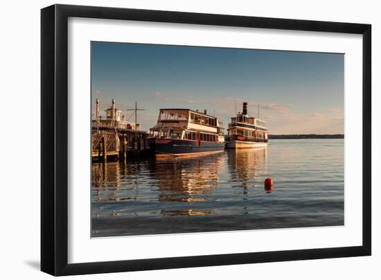 Tour Boats Lake Geneva WI-Steve Gadomski-Framed Photographic Print