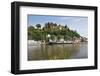 Tour Boats with Castle Ruin in Saarburg on Saar River, Rhineland-Palatinate, Germany, Europe-Hans-Peter Merten-Framed Photographic Print