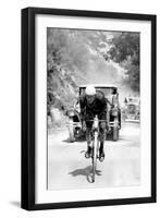 Tour De France 1929, 13th Leg Cannes/Nice on July 16 : Benoit Faure on the Braus Pass-null-Framed Photo