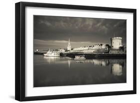 Tour De La Lanterne and Tour De La Chaine Towers, La Rochelle, Charente-Maritime-null-Framed Photographic Print